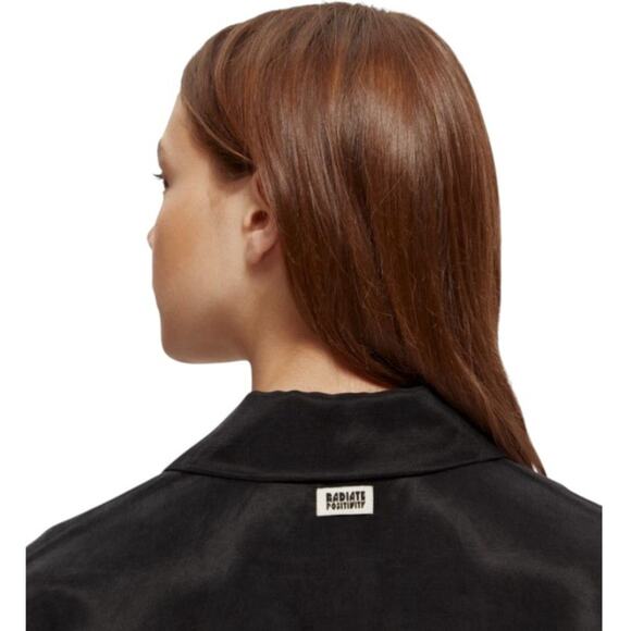 Scotch & Soda Black Linen Short Sleeve Camp Shirt - Picture 4 of 12